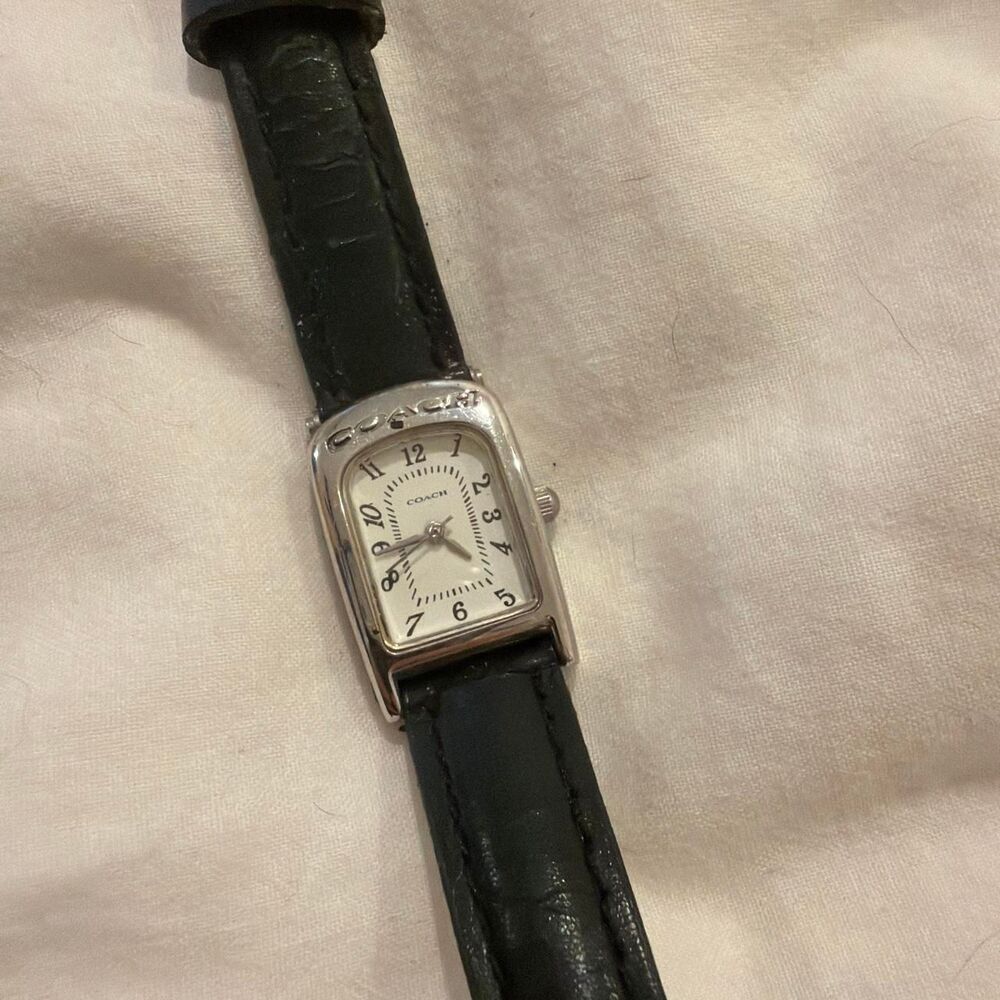 Coach Women's Silver and Black Watch